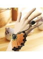 Coffee Felt Butterfly Lolita Bracelet