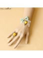 White Lace Yellow Flowers Sweet Lolita Bracelet