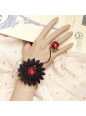 Black Lace Flower Gothic Lolita Bracelet