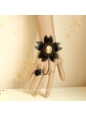 Black Lace Flower Gothic Lolita Bracelet