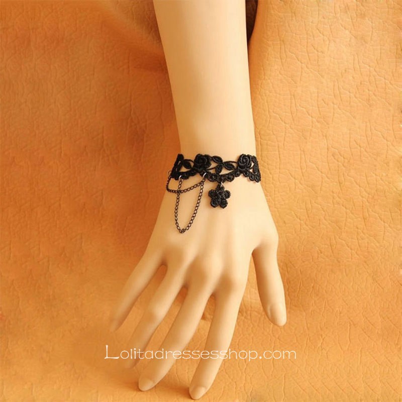 Black Sweet Lace Lolita Bracelet