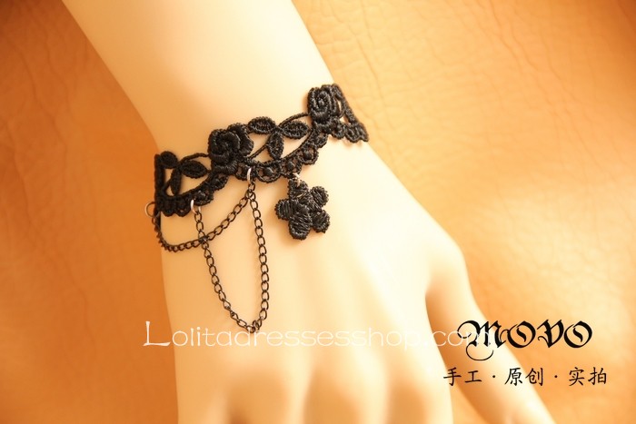 Black Sweet Lace Lolita Bracelet