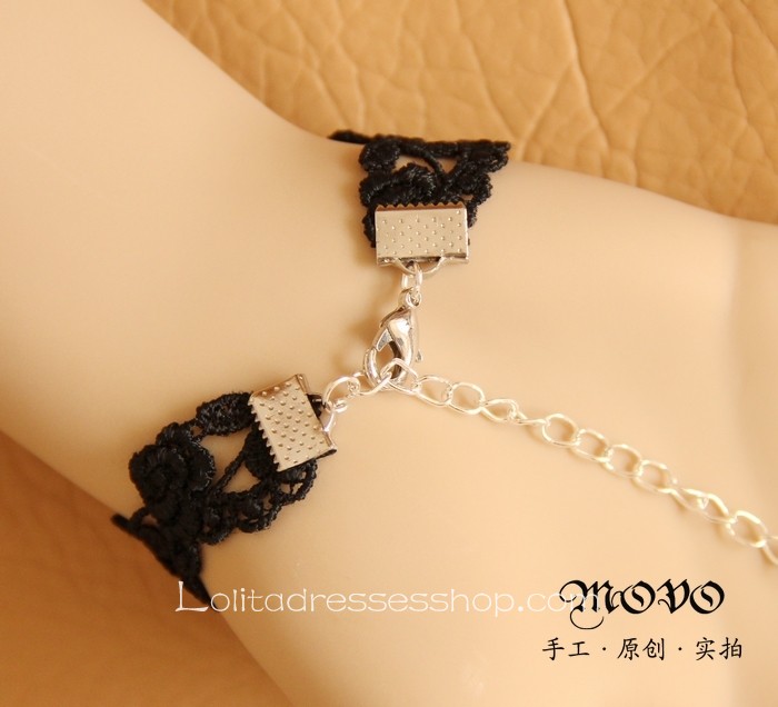 Black Sweet Lace Lolita Bracelet