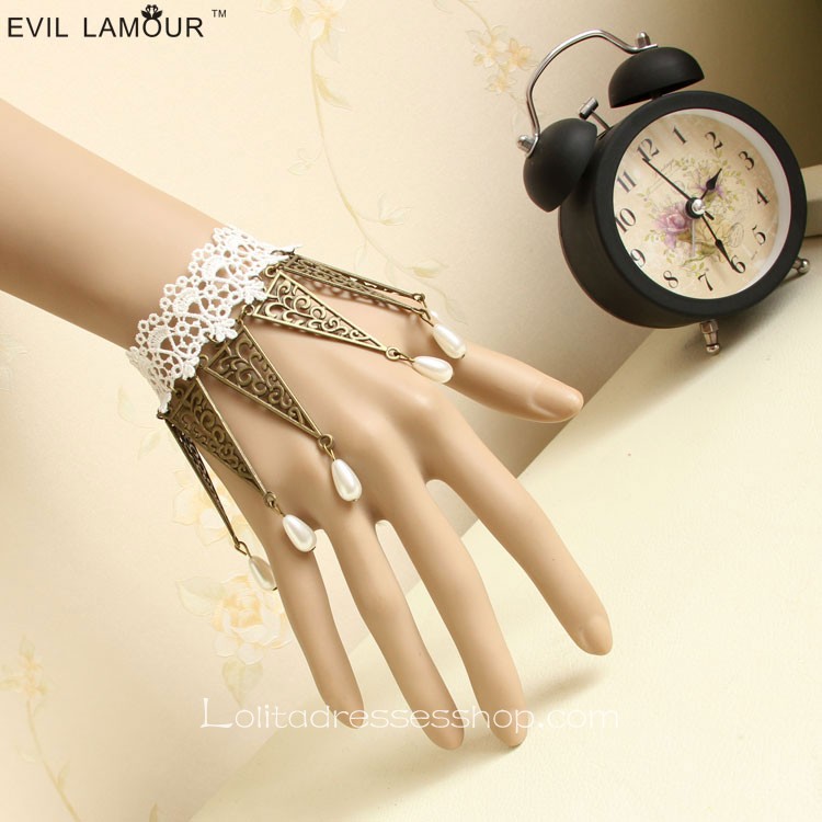 White Lace Metal Accessories Lolita Bracelet