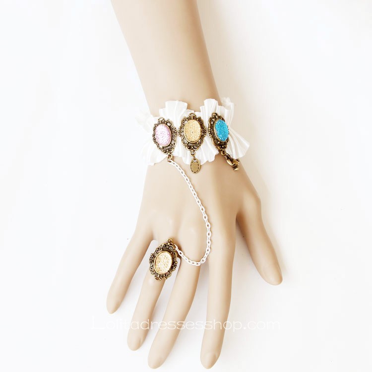 White Shining Diamond Lolita Bracelet
