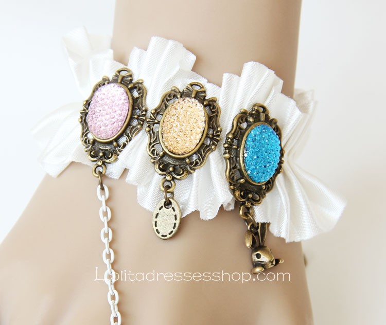 White Shining Diamond Lolita Bracelet