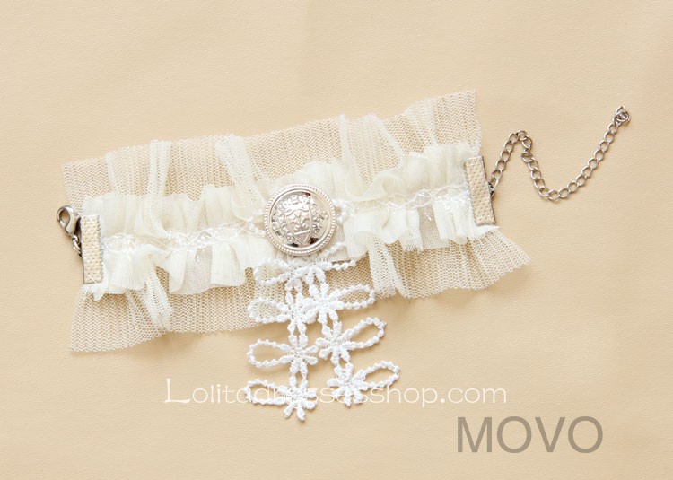 Beige Floral Lace Sweet Lolita Bracelet