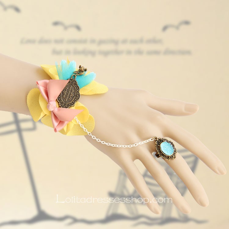 Multi Colors Floral Sweet Lolita Bracelet