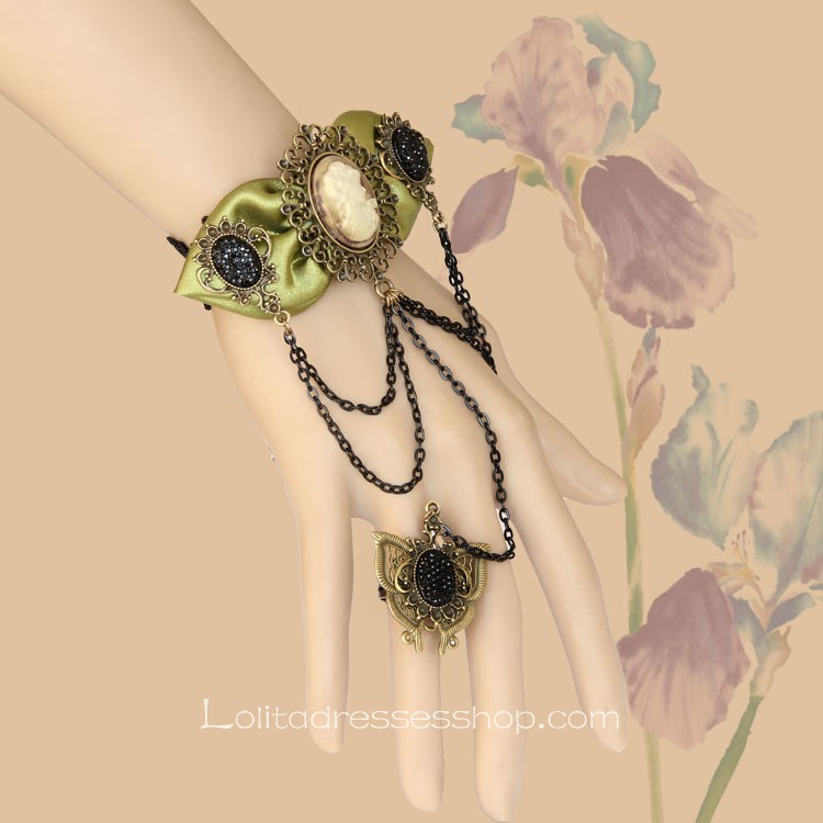 Green Chiffon Lolita Bracelet