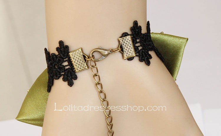 Green Chiffon Lolita Bracelet