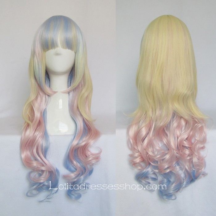 Lolita Curly Wig by Ice Cream Mixed Color 80cm