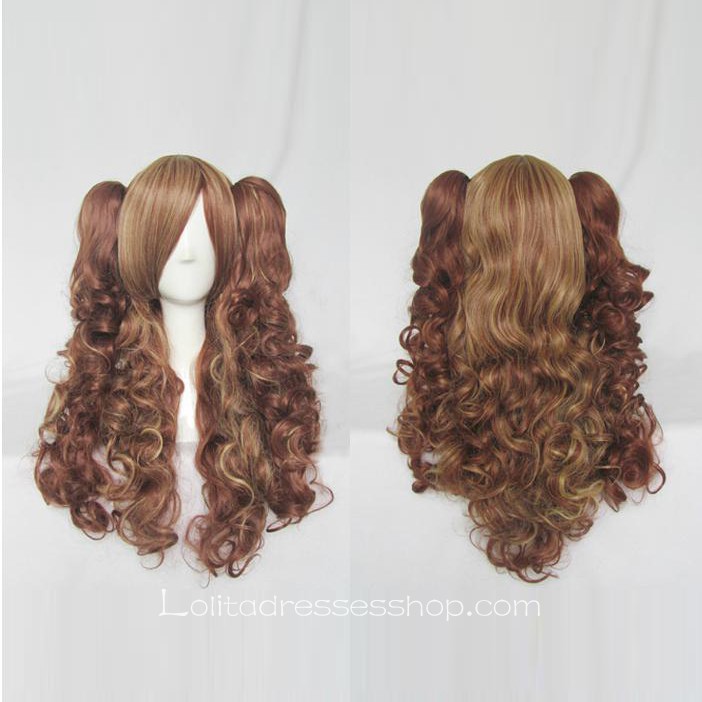 Lolita Curly Wig by Brown 80cm