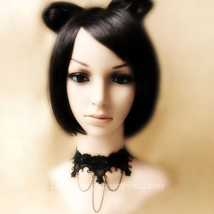 Black Sexy LacePeng Kegetesen Department Retro Necklace