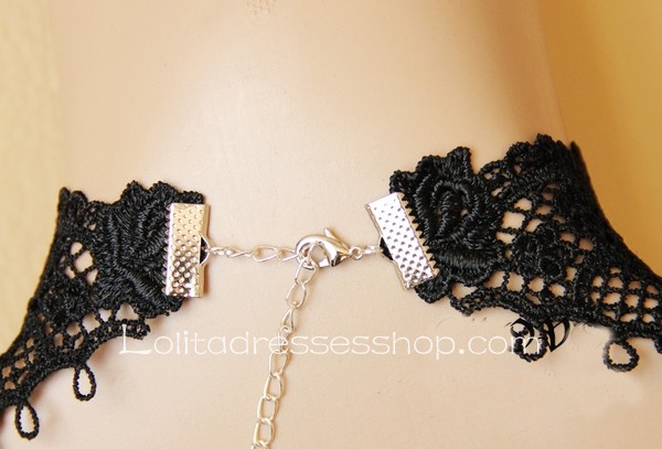 Black Sexy LacePeng Kegetesen Department Retro Necklace