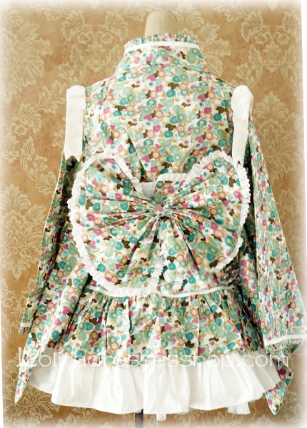 Lolita Sweet Floral Bow Fold Kimono