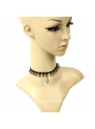 Black Cross Vampire Lace Women Short Necklace