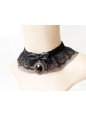 Lolita Black Lace Bow Fashion Gemstone Necklace