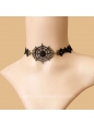 Lolita Gothic Style Black Lace Cobweb Female Necklace