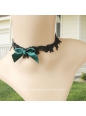 Lolita Black All-match Lace Bow Short Necklace