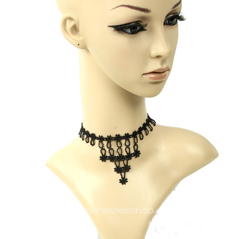 Sexy Dancers Black Lace Necklace