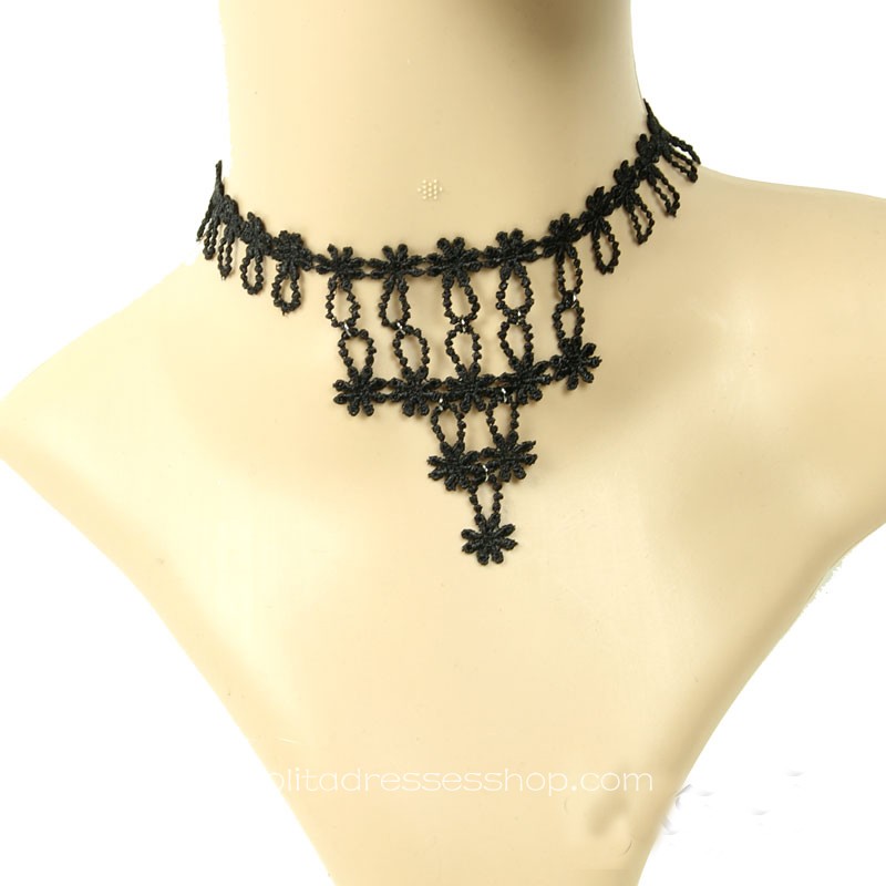 Sexy Dancers Black Lace Necklace