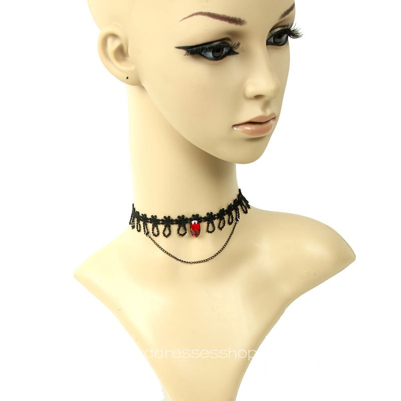 Vampire Black Lace Necklace