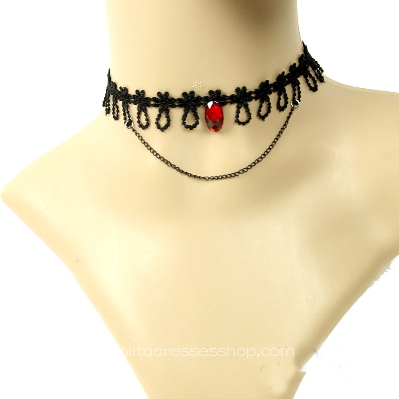 Vampire Black Lace Necklace