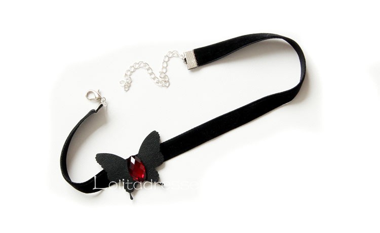 Fashion Black Butterfly Female Short Necklace