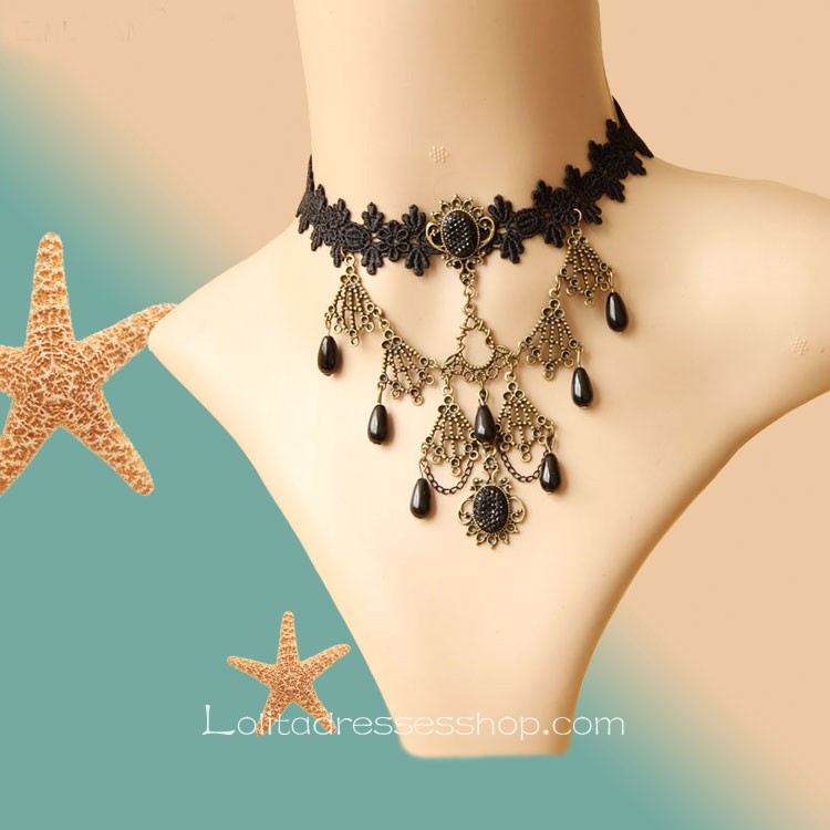 Lolita Dark Queen Retro Female Belly Dance Necklace