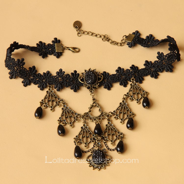 Lolita Dark Queen Retro Female Belly Dance Necklace