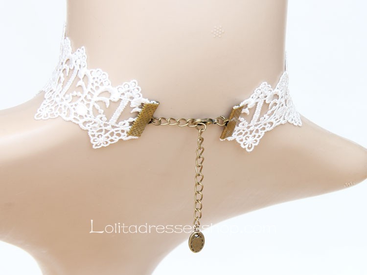 Lolita Lace Mermaid White Flower Necklace