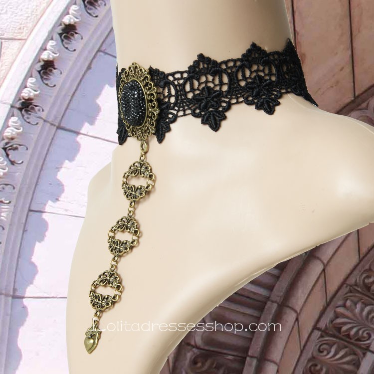 Lolita Gothic Black Retro Queen Necklace