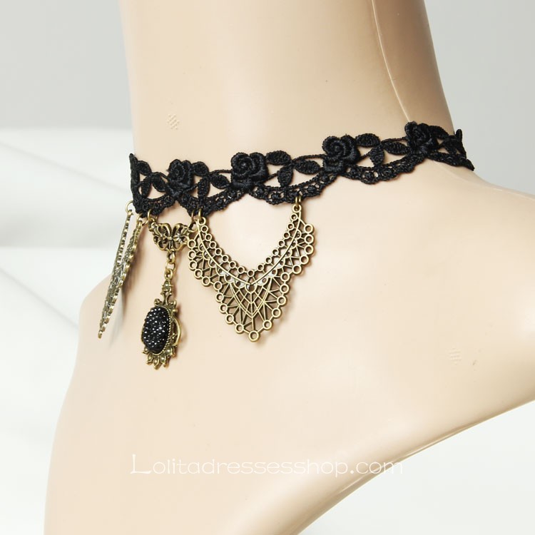 Lolita Gothic Black Lace Noble Necklace