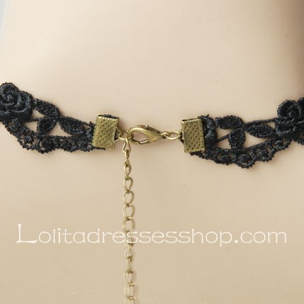 Lolita Gothic Black Lace Noble Necklace