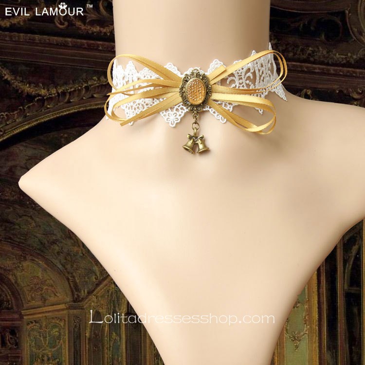 Lolita Baroque White Lace Fashion Necklace