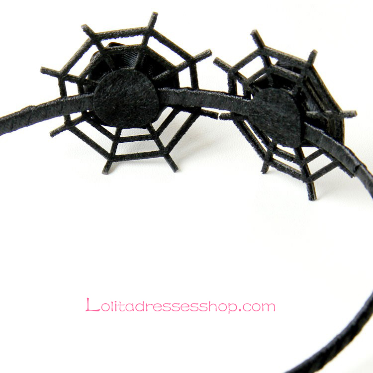 Lolita Headdress Black Rose Flower Headband