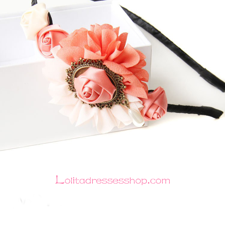 Lolita Headdress Flowers Retro Sweet Headband