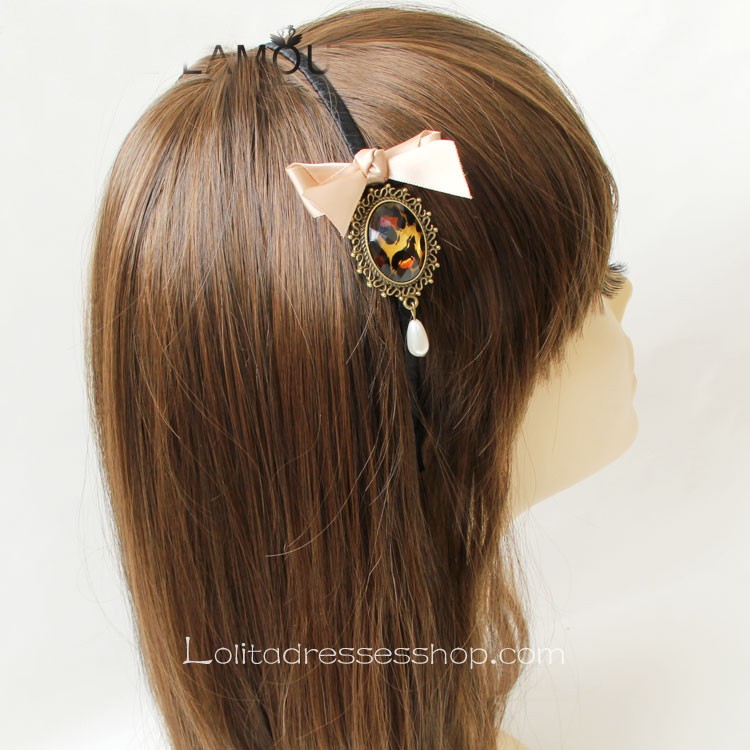 Lolita Headdress Fashion Gem Bow Headband