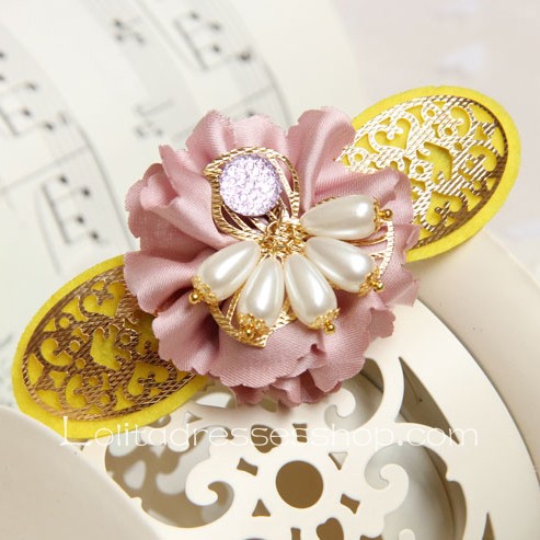 Lolita Headdress Flower Pearl Cute Barrette