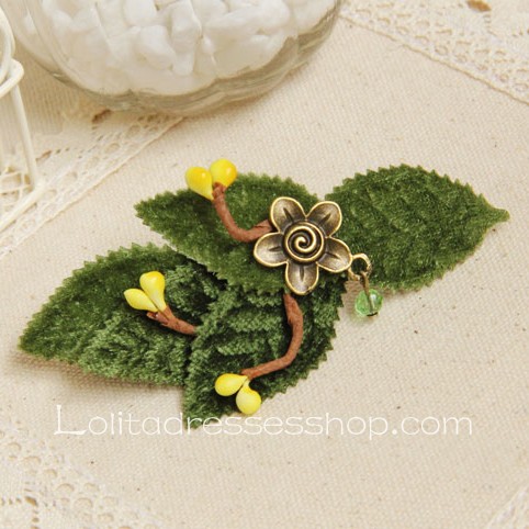 Lolita Headdress Small Fresh Flowers Foliage Forest Barrette