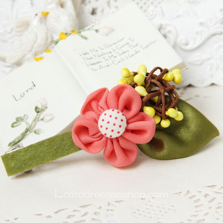 Lolita Headdress Small Fresh Flowers Forest Barrette