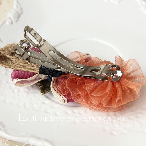 Lolita Headdress Princess Pink Purple Bow Barrette