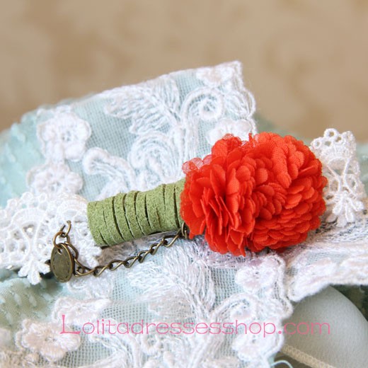 Lolita Headdress Forest Sweet Lace Flowers Barrette