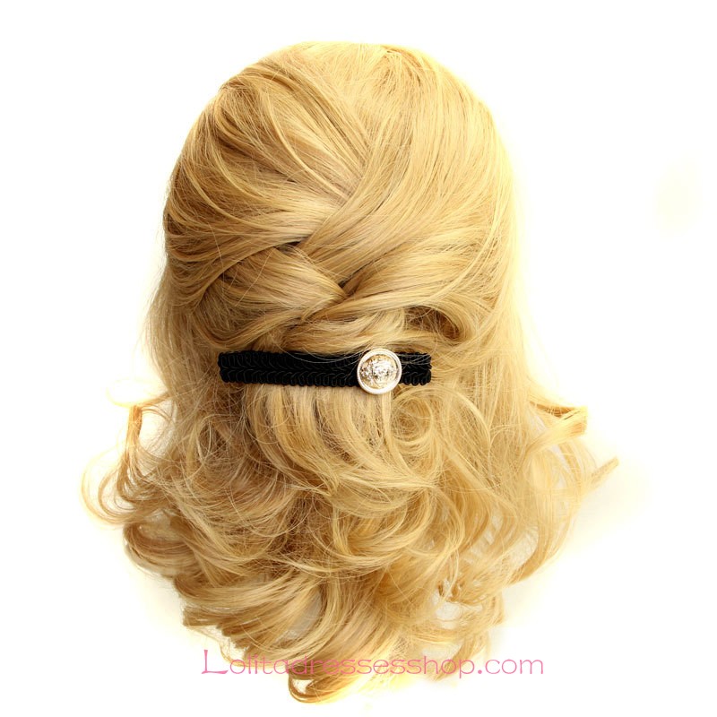 Lolita Headdress Black Lace Fashion Barrette