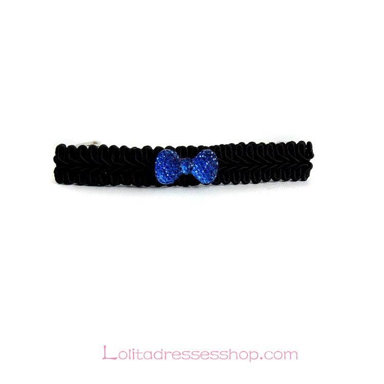 Lolita Headdress Black Bow Lace Fashion Barrette