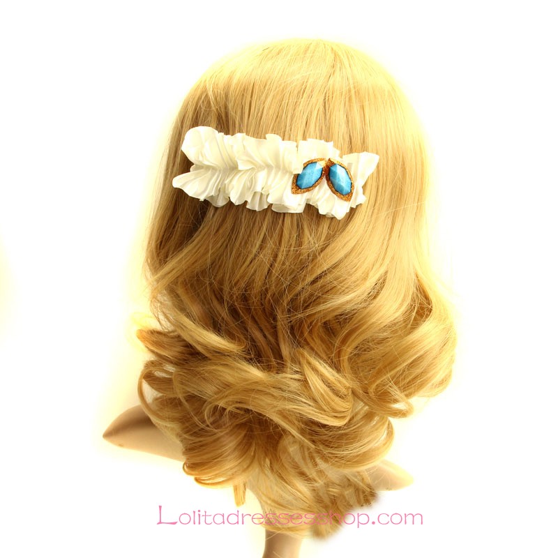 Lolita Headdress White Lace Ddiamond Ladies Barrette
