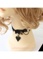 Lolita Black Lace Vintage Poker Queen Vampire Necklace