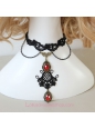 Lolita Ruby Lace Gothic Vampire Necklace