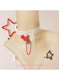 Lolita White Lace Casual Street Map Necklace