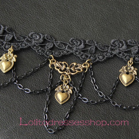 Lolita Lady Clavicle Black Lace Bride Necklace